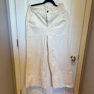 On 34th Wide Leg High Rise Cream Pants Women’s size 10 NWT